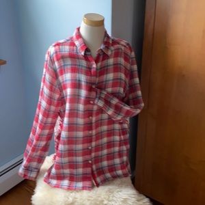 Johnny Was Workshop Plaid Blouse